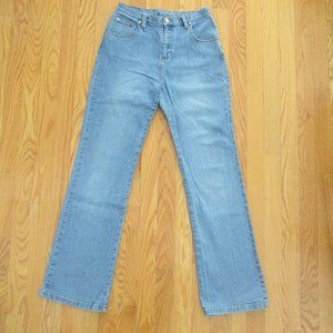 CANYON RIVER BLUES GIRL'S SIZE 16 SLIM JEANS MED BLUE SLUB STRETCH DENIM FLARE